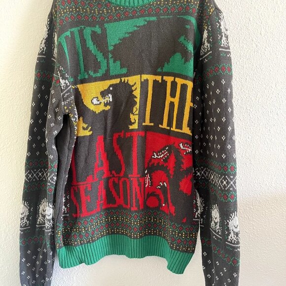 Game of Thrones Mens Gray Tis The Last Season Christmas Holiday Sweater Small - Picture 5 of 5